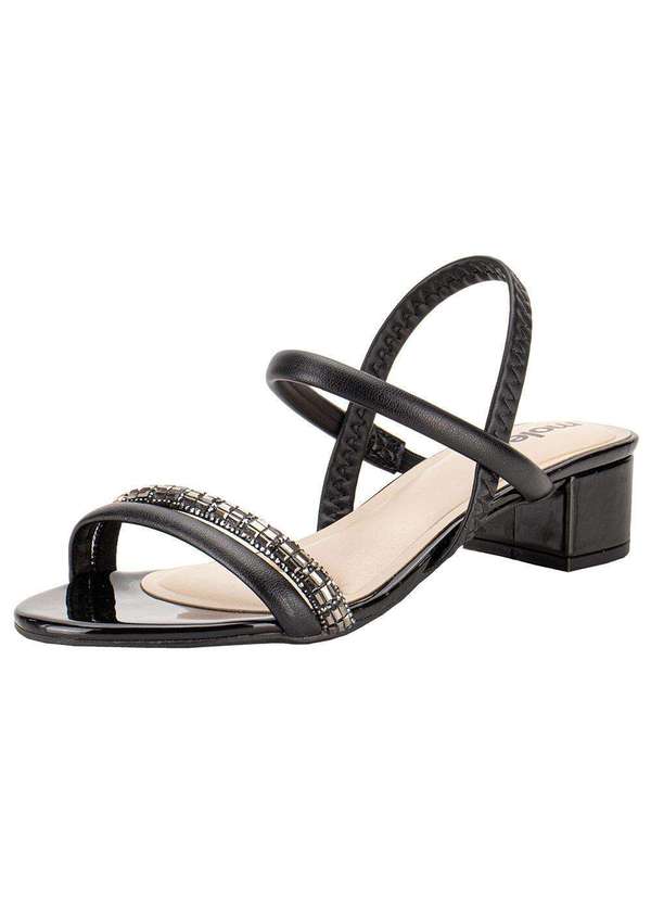 Moleca - Sandália Feminina Salto Grosso Moleca 5259846 - Preto