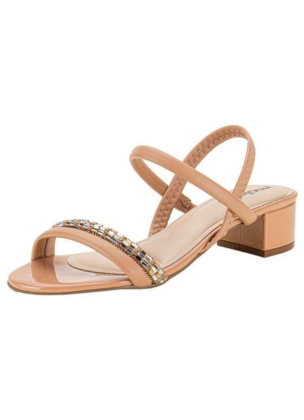 Moleca - Sandália Feminina Salto Grosso Moleca 5259846 - Salmão