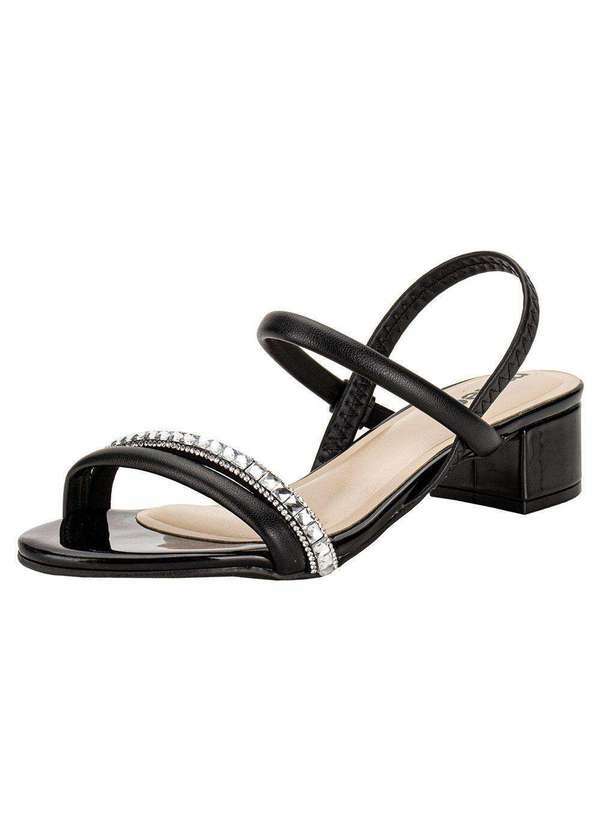 Moleca - Sandália Feminina Salto Grosso Moleca 5259846 - Preto 01