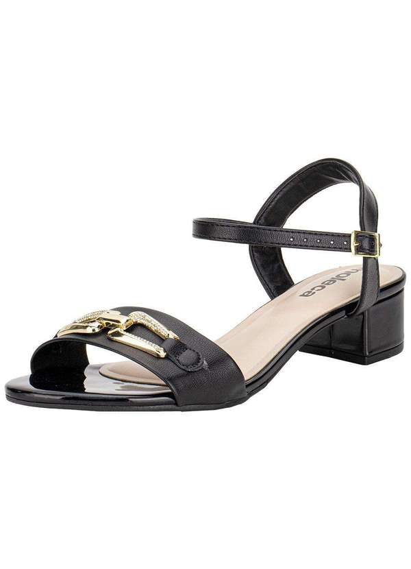Moleca - Sandália Feminina Salto Grosso Moleca 5259880 - Preto