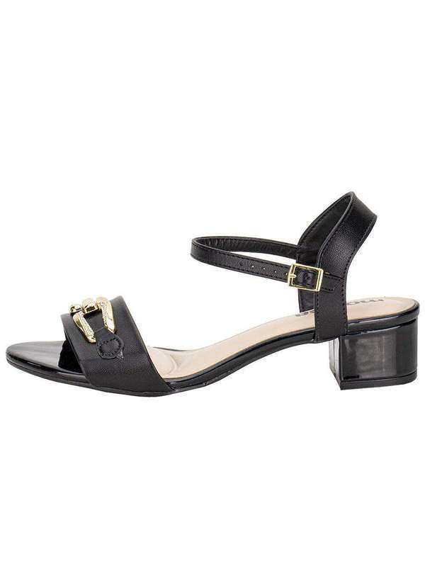 Moleca - Sandália Feminina Salto Grosso Moleca 5259880 - Preto 2