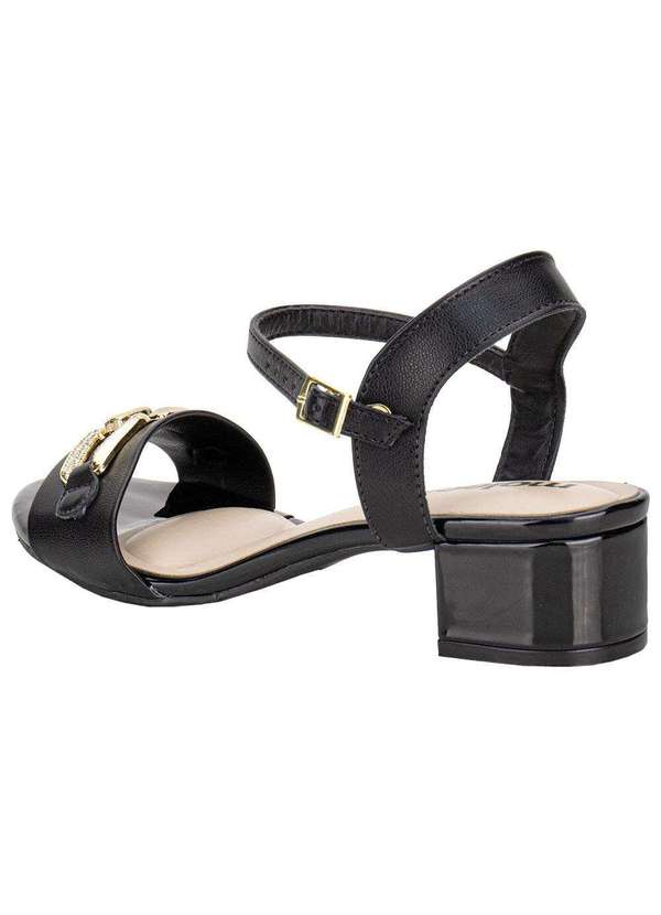 Moleca - Sandália Feminina Salto Grosso Moleca 5259880 - Preto 3