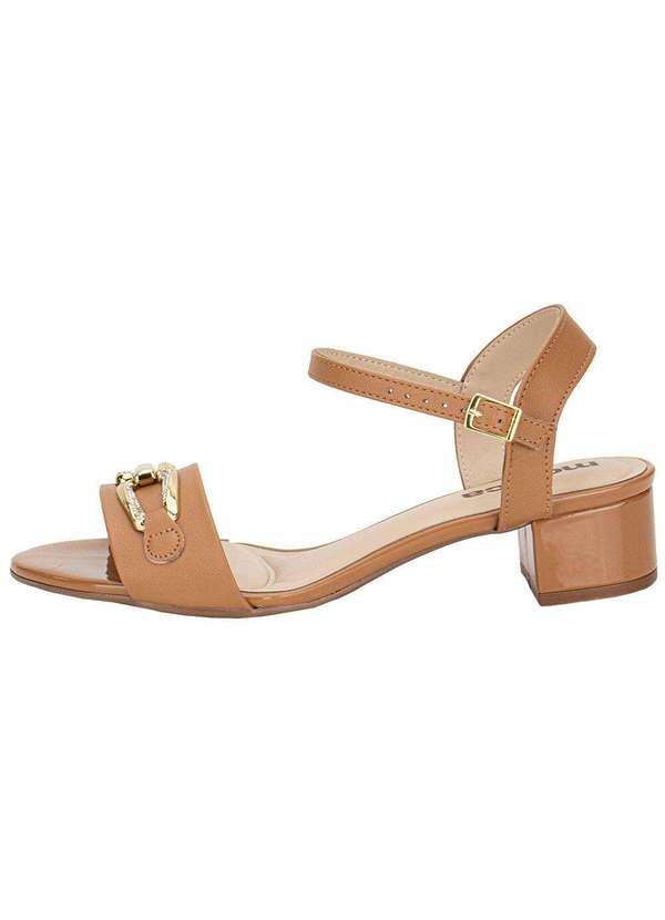 Moleca - Sandália Feminina Salto Grosso Moleca 5259880 - Camel 2