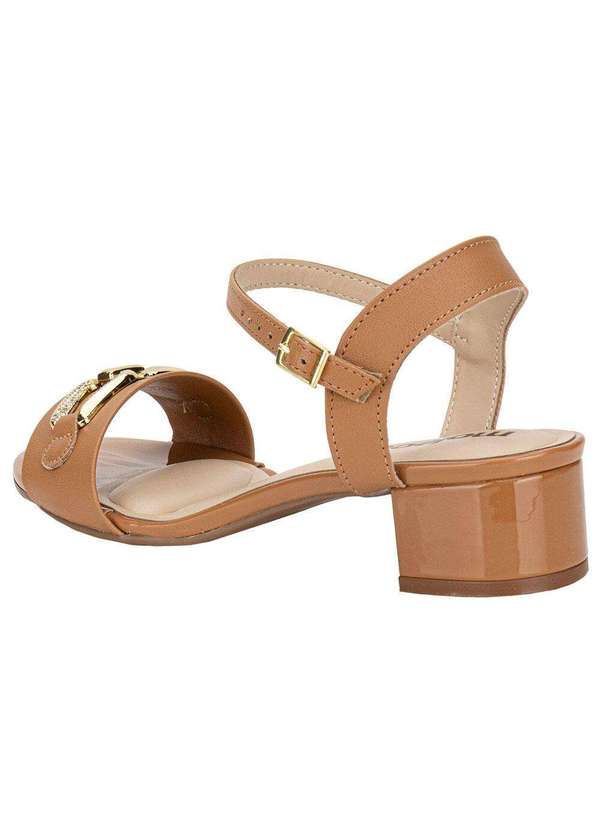 Moleca - Sandália Feminina Salto Grosso Moleca 5259880 - Camel 3