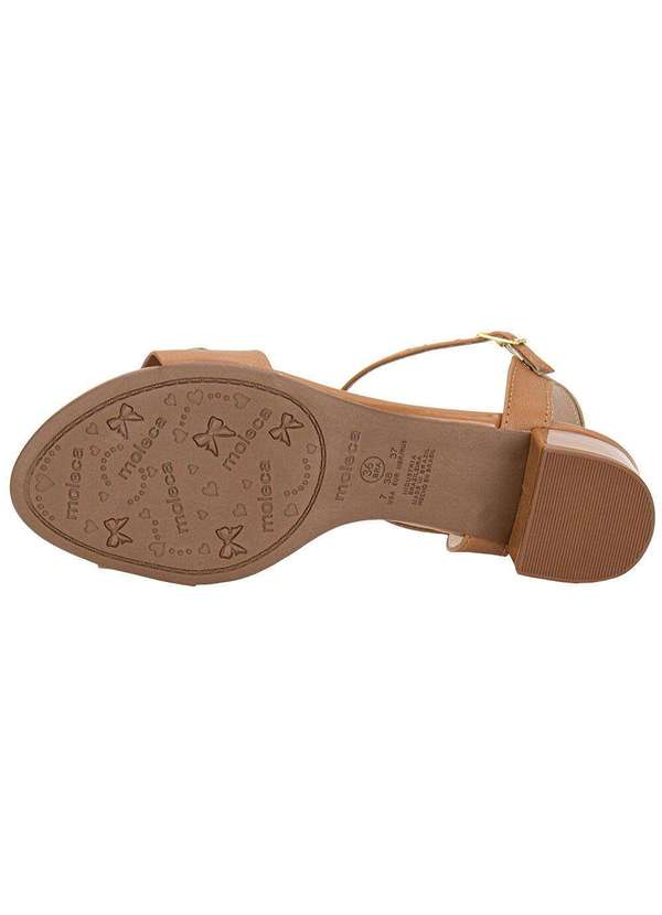 Moleca - Sandália Feminina Salto Grosso Moleca 5259880 - Camel 4