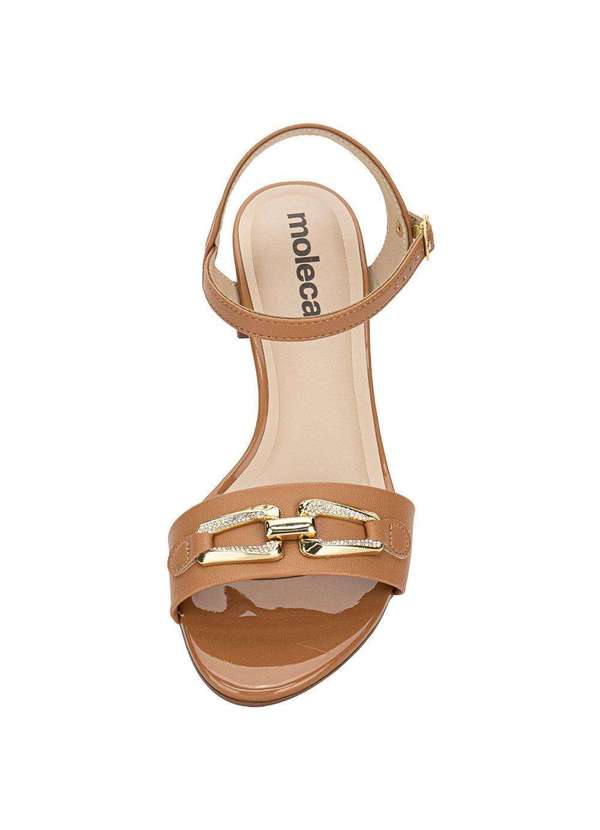 Moleca - Sandália Feminina Salto Grosso Moleca 5259880 - Camel 5