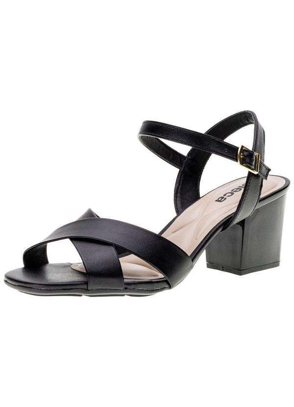 Moleca - Sandália Feminina Salto Grosso Moleca - 5453205 - Preto