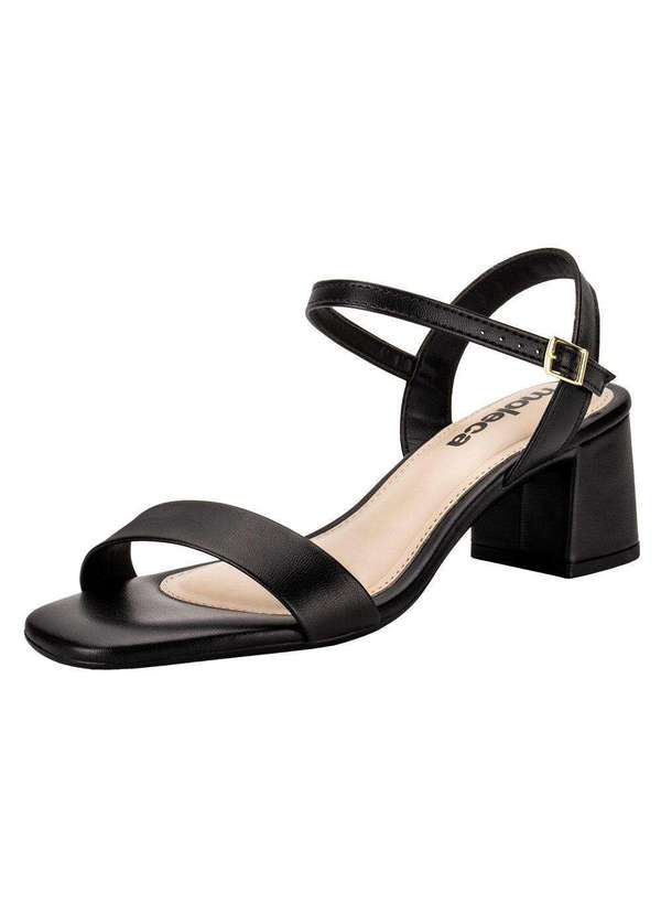 Moleca - Sandália Feminina Salto Grosso Moleca 5496101 - Preto