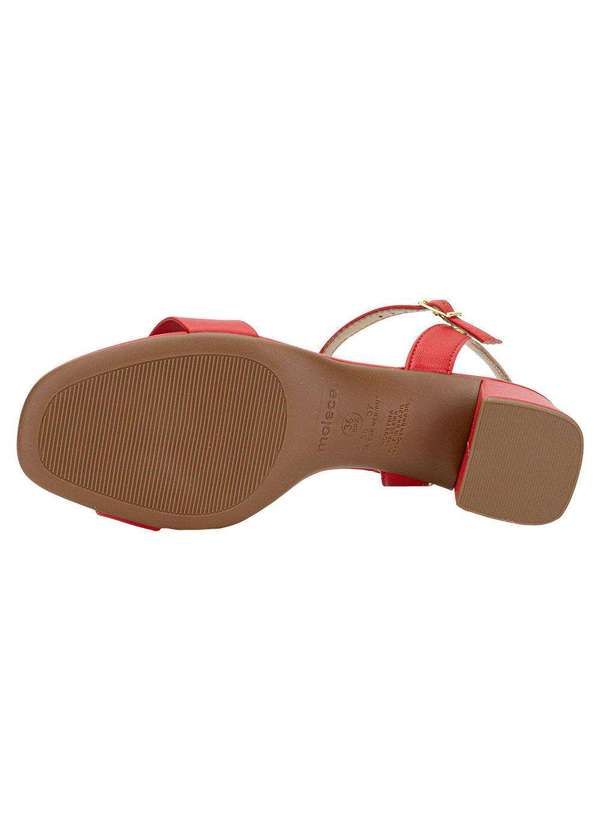 Moleca - Sandália Feminina Salto Grosso Moleca 5496101 - Vermelho 4