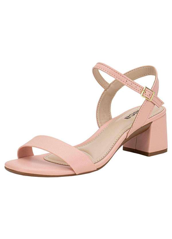 Moleca - Sandália Feminina Salto Grosso Moleca 5496101 - Rosa 1