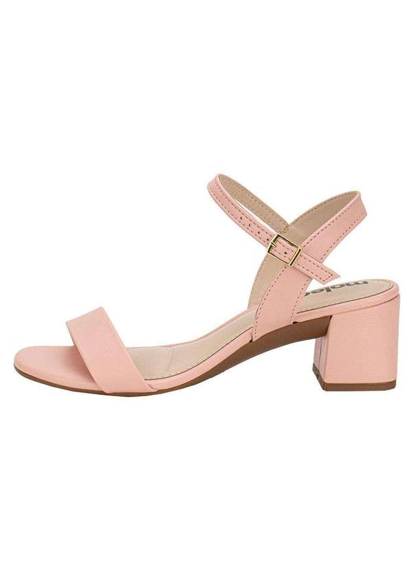 Moleca - Sandália Feminina Salto Grosso Moleca 5496101 - Rosa 2