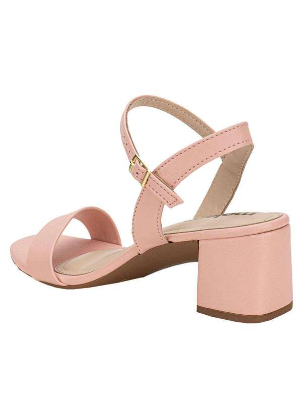 Moleca - Sandália Feminina Salto Grosso Moleca 5496101 - Rosa 3