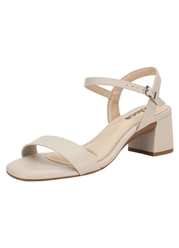 Moleca - Sandália Feminina Salto Grosso Moleca 5496101 - Cinza