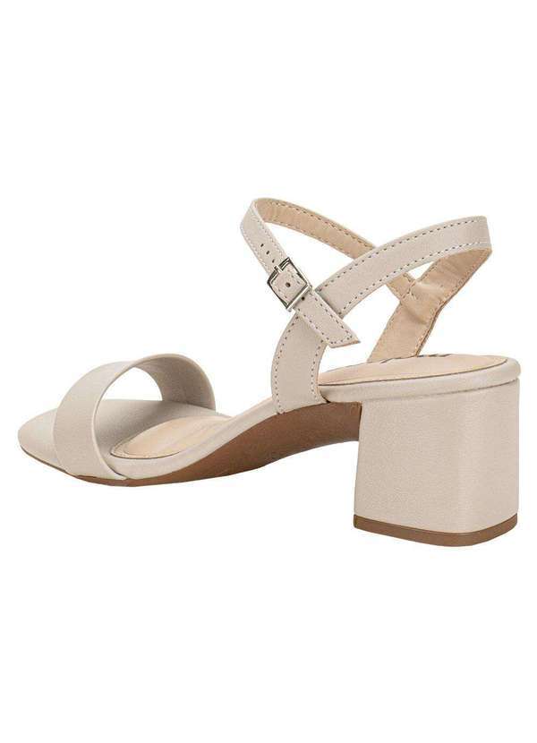 Moleca - Sandália Feminina Salto Grosso Moleca 5496101 - Cinza 3