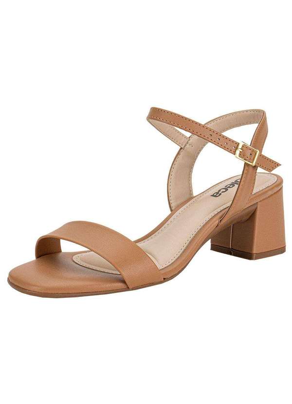 Moleca - Sandália Feminina Salto Grosso Moleca 5496101 - Camel