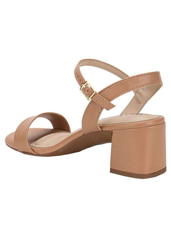 Moleca - Sandália Feminina Salto Grosso Moleca 5496101 - Salmão 3