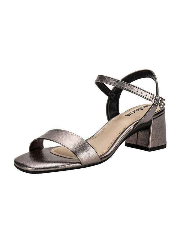 Moleca - Sandália Feminina Salto Grosso Moleca 5496101 - Grafite 1