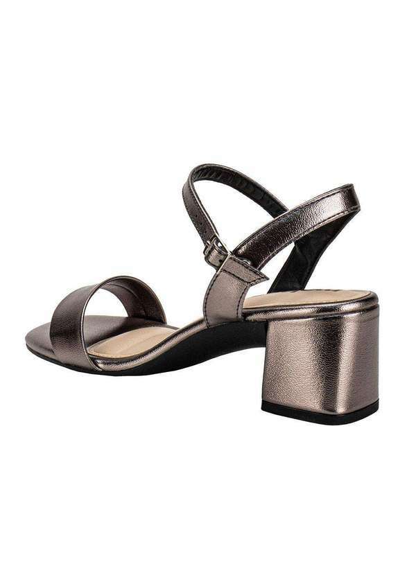 Moleca - Sandália Feminina Salto Grosso Moleca 5496101 - Grafite 3