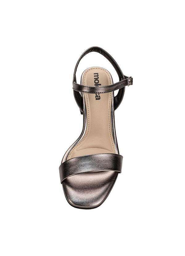 Moleca - Sandália Feminina Salto Grosso Moleca 5496101 - Grafite 5