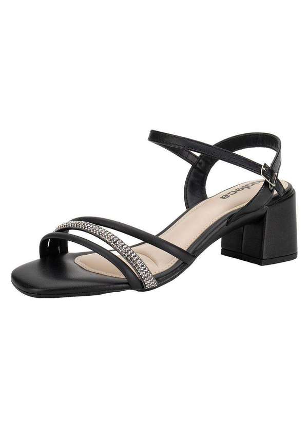 Moleca - Sandália Feminina Salto Grosso Moleca 5496113 - Preto