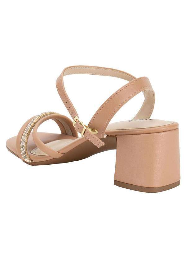 Moleca - Sandália Feminina Salto Grosso Moleca 5496113 - Salmão 3
