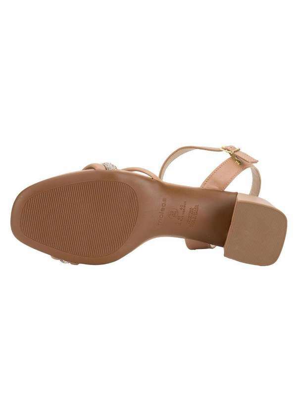 Moleca - Sandália Feminina Salto Grosso Moleca 5496113 - Salmão 4