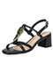 Moleca - Sandália Feminina Salto Grosso Moleca 5496118 - Branco/Off - variação: - Preto