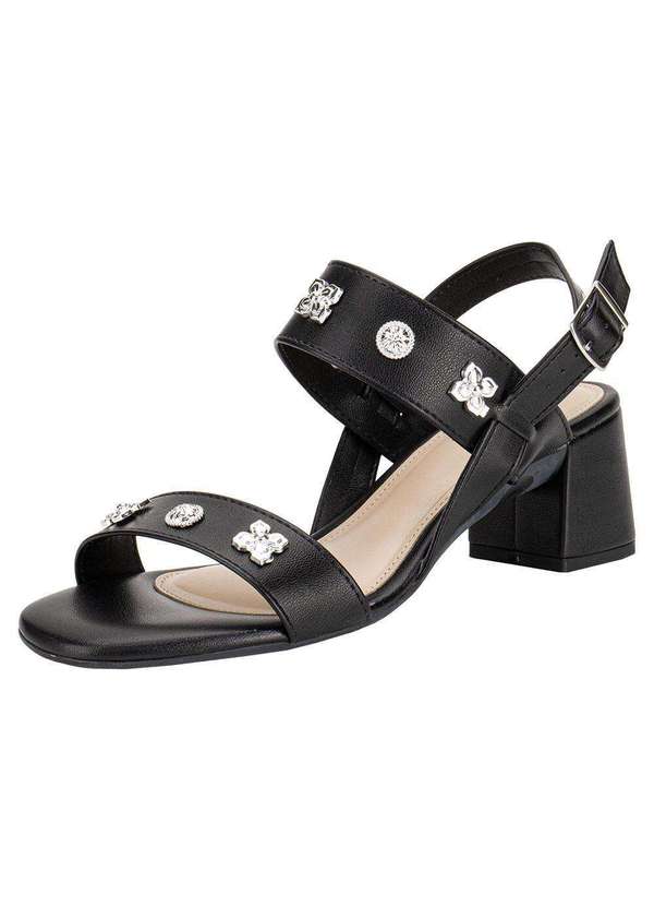 Moleca - Sandália Feminina Salto Grosso Moleca 5496119 - Preto