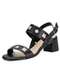 Moleca - Sandália Feminina Salto Grosso Moleca 5496119 - Salmão - variação: - Preto