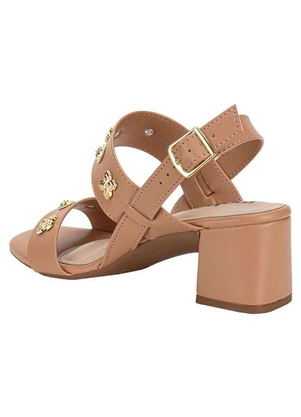 Moleca - Sandália Feminina Salto Grosso Moleca 5496119 - Salmão 3