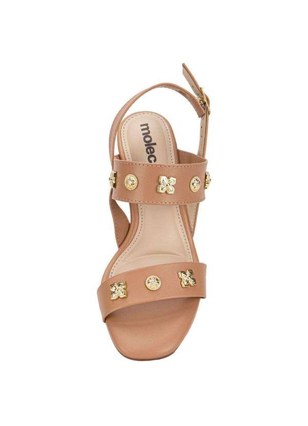 Moleca - Sandália Feminina Salto Grosso Moleca 5496119 - Salmão 5