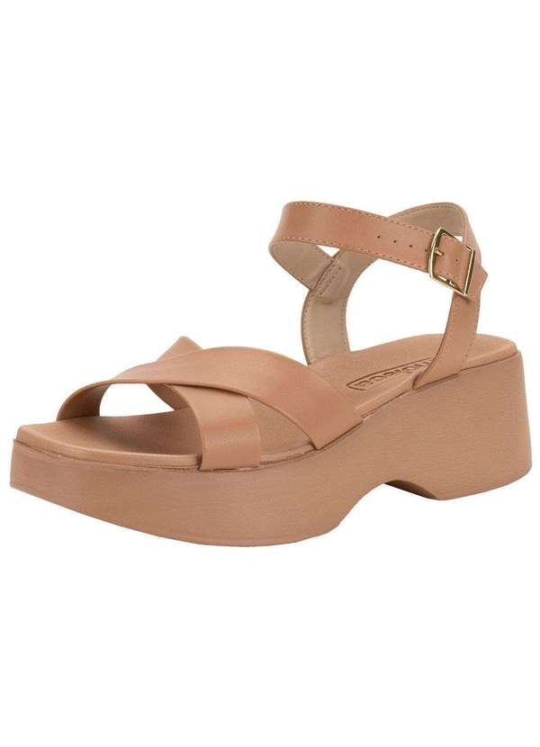 Moleca - Sandália Feminina Salto Grosso Moleca 5503112 - Salmão