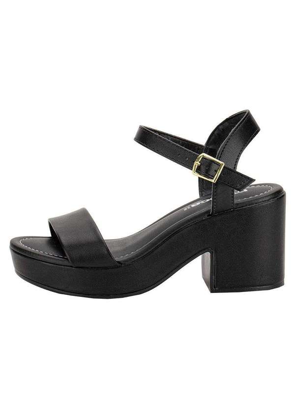 Moleca - Sandália Feminina Salto Grosso Moleca 5549102 - Preto 2