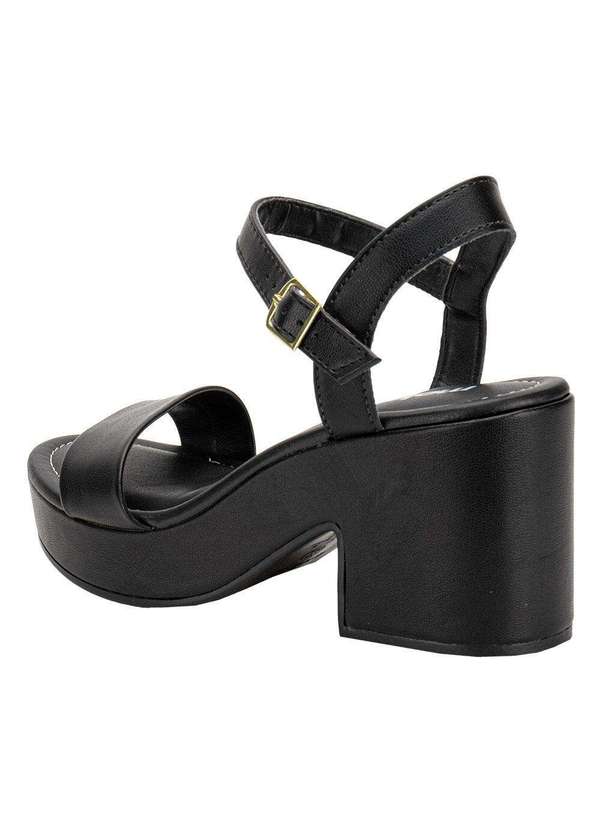 Moleca - Sandália Feminina Salto Grosso Moleca 5549102 - Preto 3