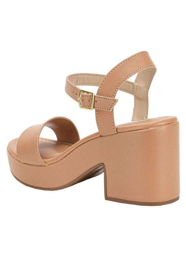 Moleca - Sandália Feminina Salto Grosso Moleca 5549102 - Salmão 3