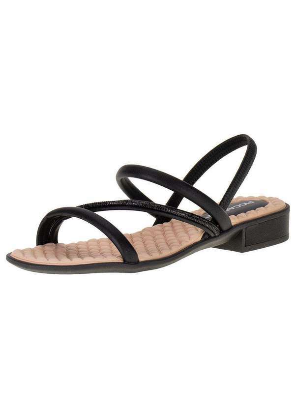 Piccadilly - Sandália Feminina Salto Grosso Piccadilly - 5900227 - Preto