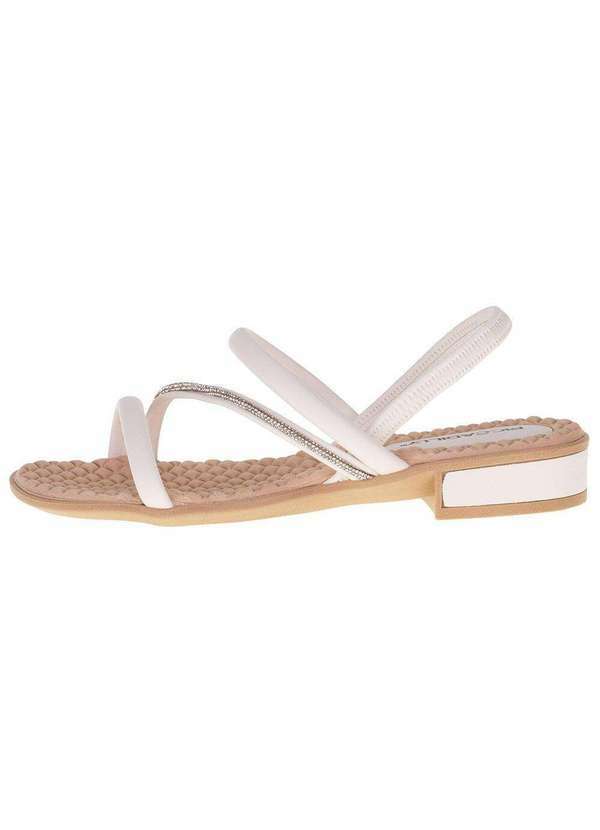 Piccadilly - Sandália Feminina Salto Grosso Piccadilly - 5900227 - Branco 2