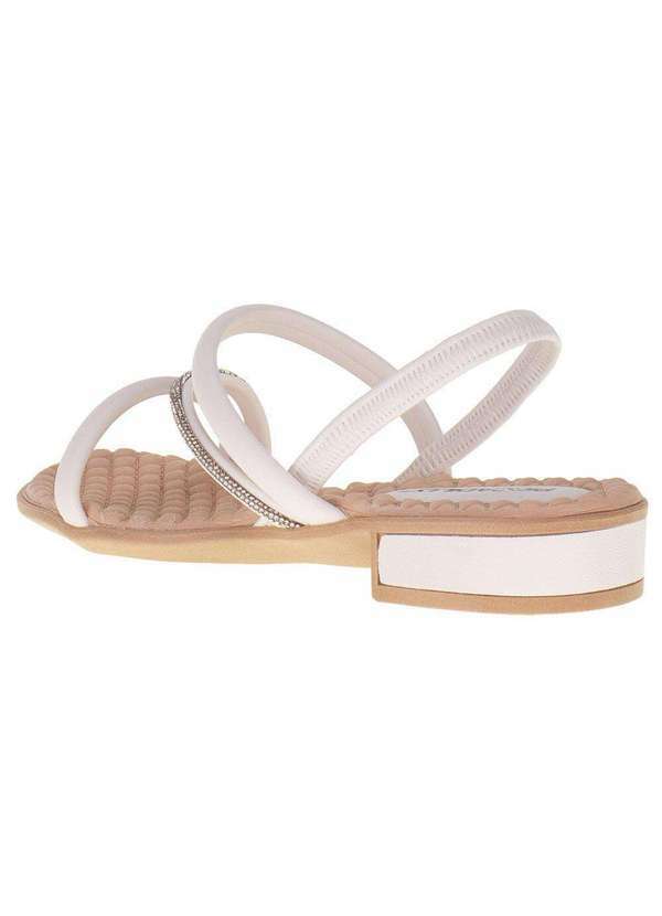 Piccadilly - Sandália Feminina Salto Grosso Piccadilly - 5900227 - Branco 3