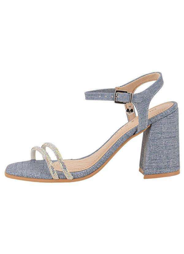 Ramarim - Sandália Feminina Salto Grosso Ramarim 2341201 - Jeans 2
