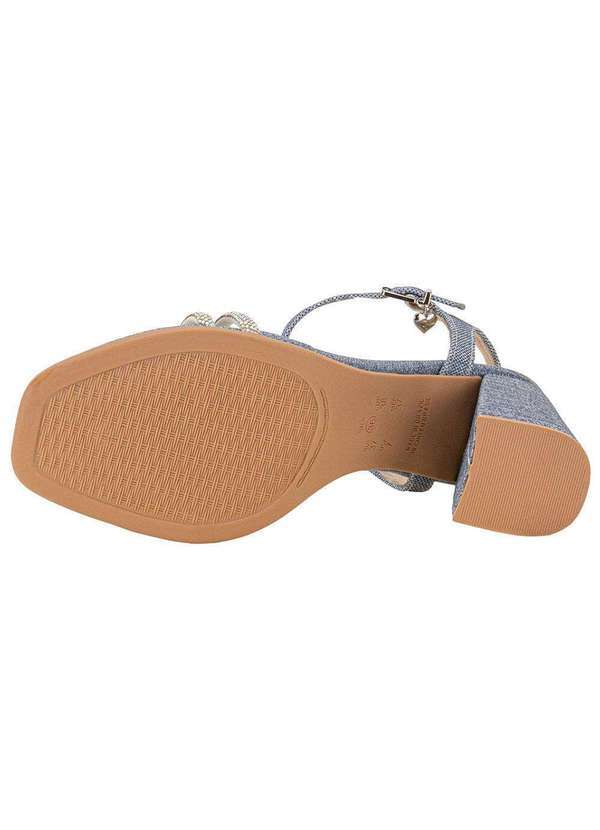 Ramarim - Sandália Feminina Salto Grosso Ramarim 2341201 - Jeans 4