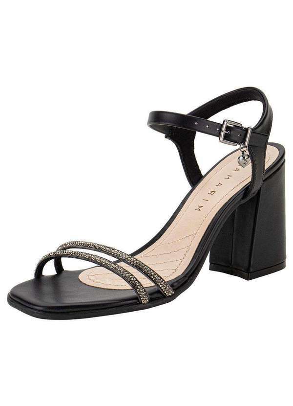 Ramarim - Sandália Feminina Salto Grosso Ramarim 2341201 - Preto