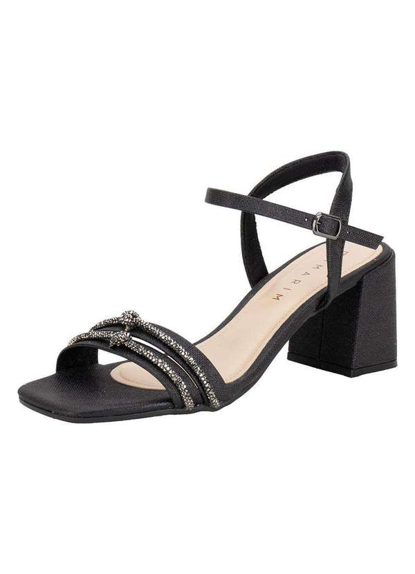Ramarim - Sandália Feminina Salto Grosso Ramarim 2534202 Preto