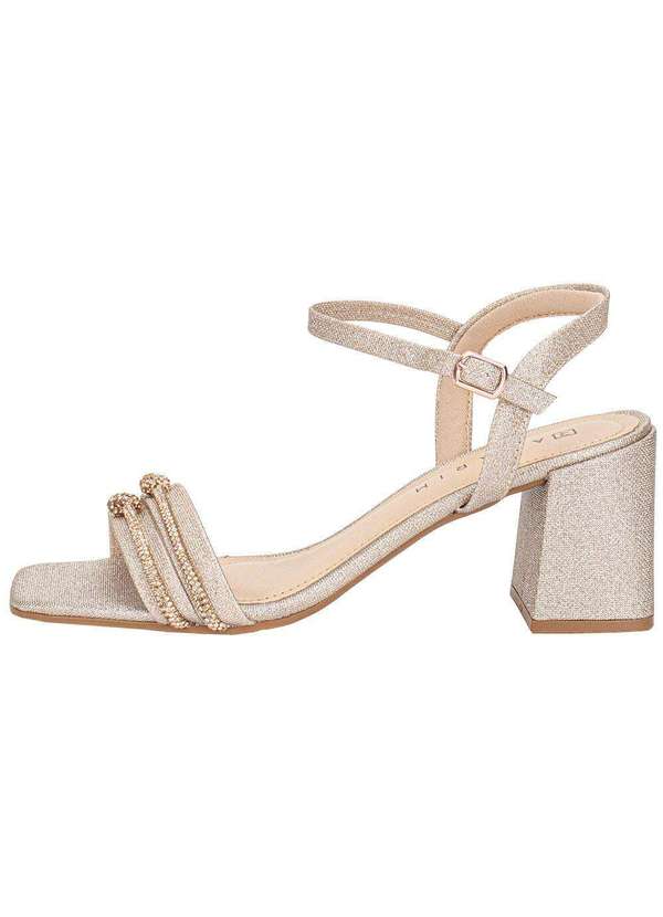 Ramarim - Sandália Feminina Salto Grosso Ramarim 2534202 Ouro 2