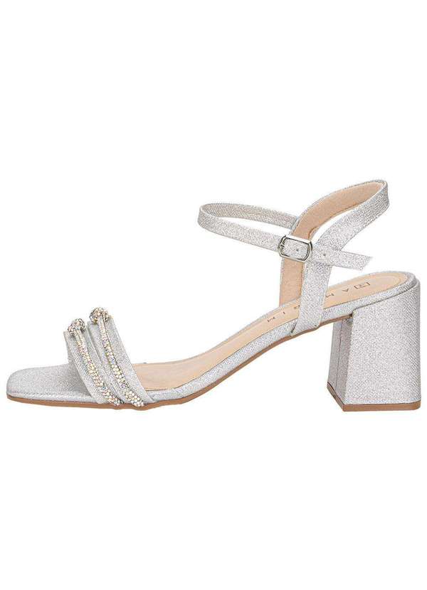 Ramarim - Sandália Feminina Salto Grosso Ramarim 2534202 Prata 2