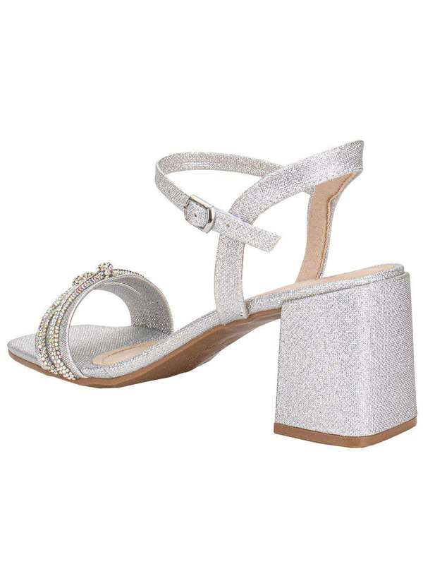 Ramarim - Sandália Feminina Salto Grosso Ramarim 2534202 Prata 3
