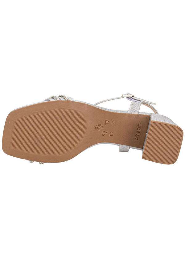 Ramarim - Sandália Feminina Salto Grosso Ramarim 2534202 Prata 4