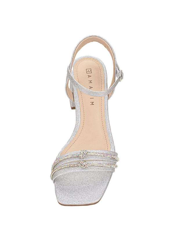 Ramarim - Sandália Feminina Salto Grosso Ramarim 2534202 Prata 5