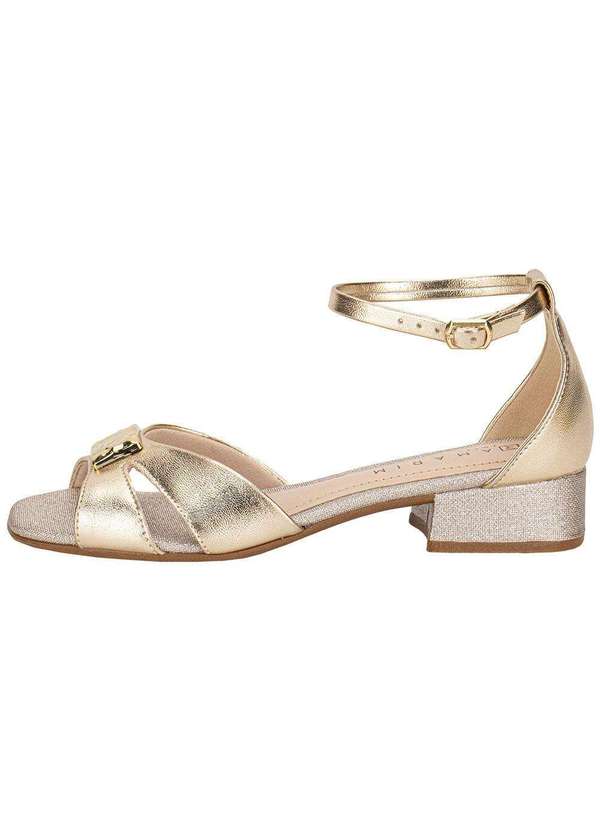 Ramarim - Sandália Feminina Salto Grosso Ramarim 2548209 Ouro 2