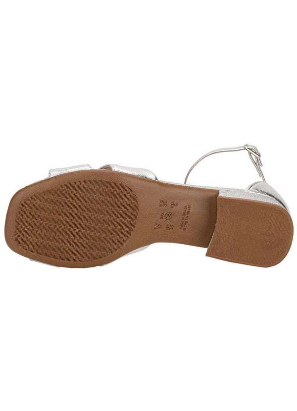 Ramarim - Sandália Feminina Salto Grosso Ramarim 2548209 Prata 4