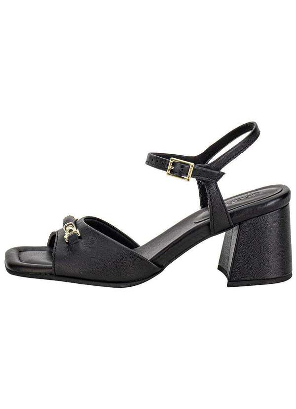 Usaflex - Sandália Feminina Salto Grosso Usaflex Ai16009 Preto 2